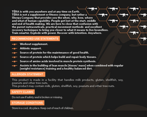 TERA LABS Gun Show Grass-Fed Whey Protein Isolate Recommended Use
